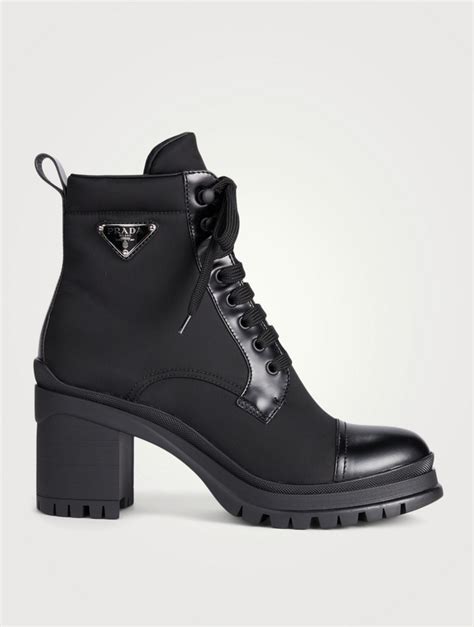 prada woven combat boots